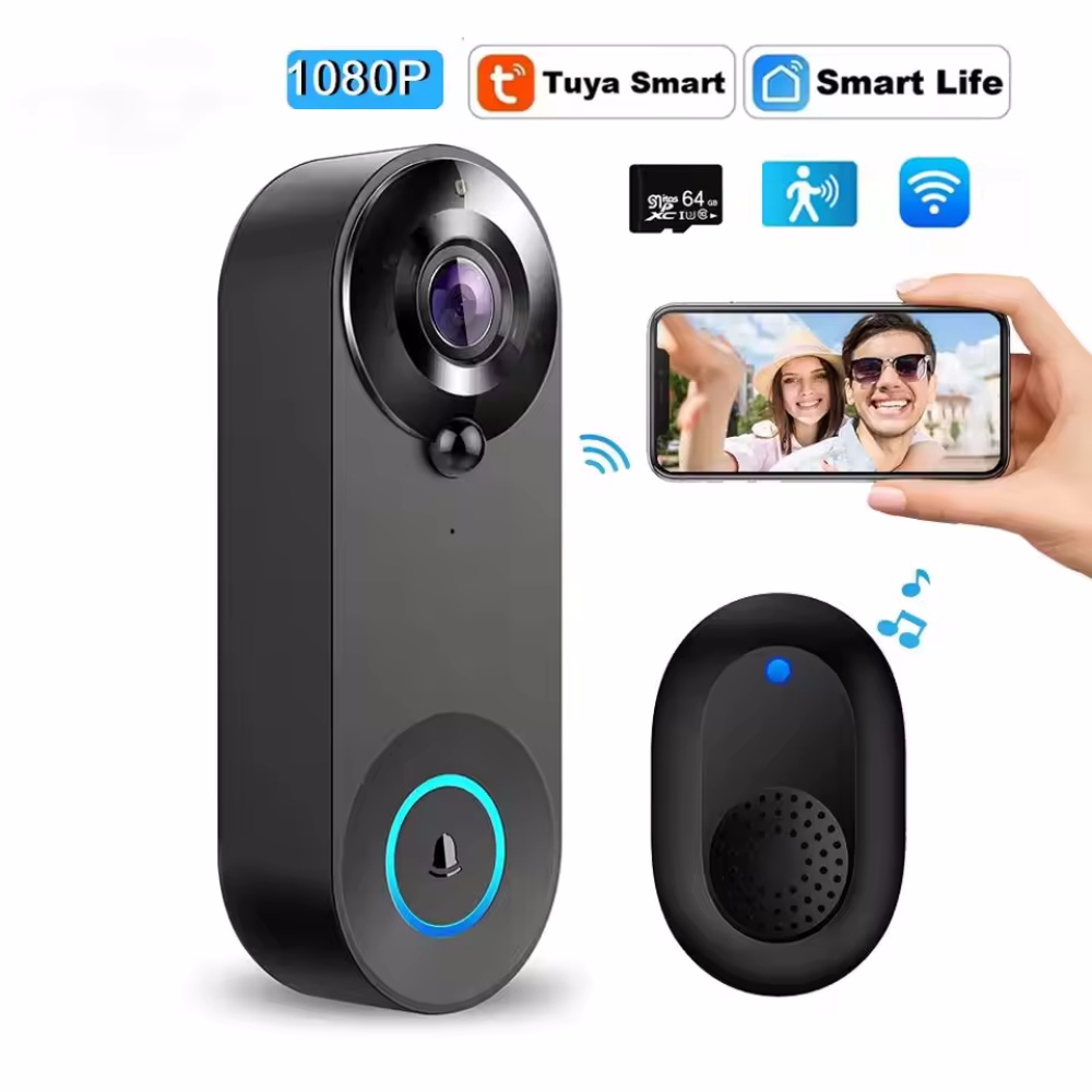 Smart Doorbell Wired - Tuya 1080P timbre inalámbrico WIFI Video