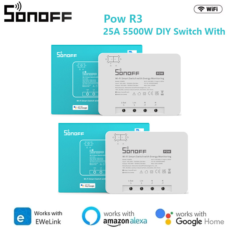 Sonoff Basic Switch - SONOFF POW POWR3/Powr316/POWR316D 16A interruptor de