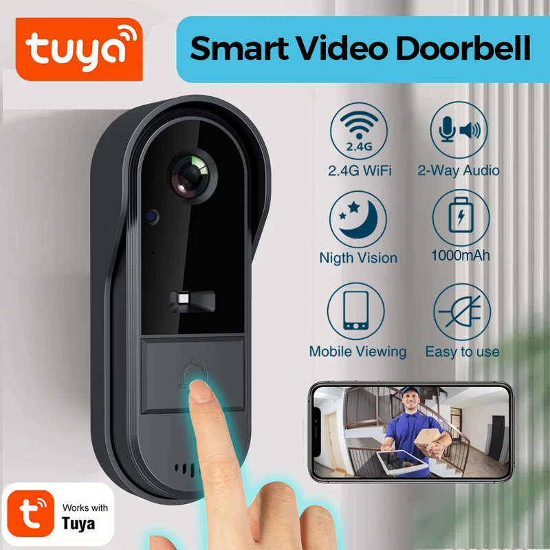 Timbre WiFi Tuya de 2 vías HD  - Smart Doorbell Wired reseña y precio