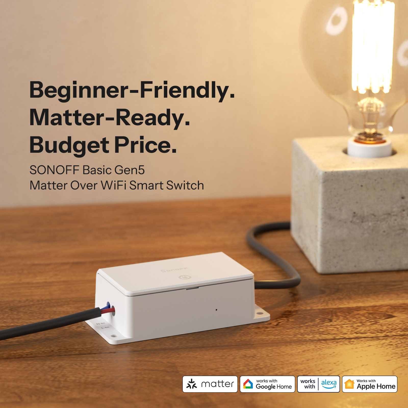 SONOFF Basic-1GS Gen5 Matter W - Sonoff Basic Switch reseña y precio